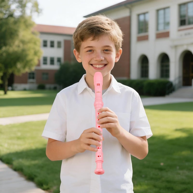 SDREAM Soprano Recorder Instrument For Kids - German Fingering 8 Hole Beginner Music Recorder Flute With Cleaning Rod, Leather Packaging & Fingering Chart - Image 2